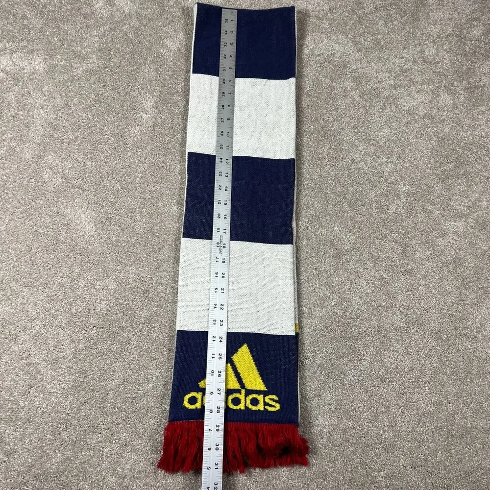 Adidas Unisex OSFA Blue White Winter Fringe Real Salt Lake Soccer MLS Scarf‎ NWT